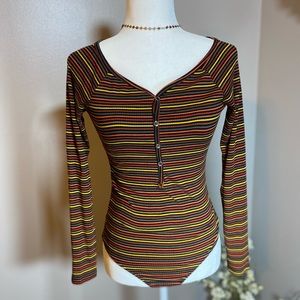 Striped body suit | long sleeve